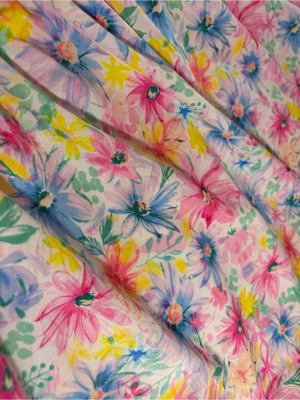 Sweetheart Neck Puff Sleeve Floral Mini Dress - Pink Multi - Picture 3 of 4
